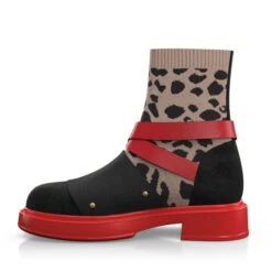 Bottes Mi-mollet Pour Femmes 12197 -Stripped Boutique 10599 2 0 1 1