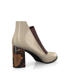 Bottines à Talons Bas Haut De Gamme 31833 -Stripped Boutique 30235 5 0 1 2