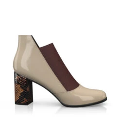 Bottines à Talons Bas Haut De Gamme 31833 -Stripped Boutique 30235 6 0 1 2