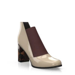 Bottines à Talons Bas Haut De Gamme 31833 -Stripped Boutique 30235 7 0 1 2