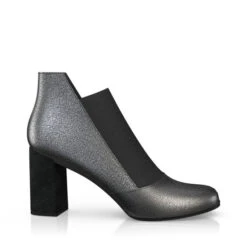 Bottines à Talons Bas Haut De Gamme 31845 -Stripped Boutique 30247 6 0 1 1