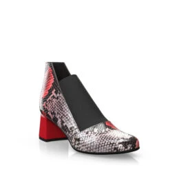 Bottines à Talons Bas Haut De Gamme 31866 -Stripped Boutique 30268 7 0 1