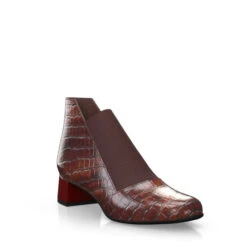 Bottines à Talons Bas Haut De Gamme 31911 -Stripped Boutique 30313 7 0 1