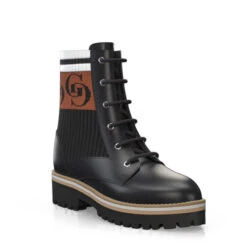 Bottines à Semelle Robuste 39611 -Stripped Boutique 38013 7 0 1