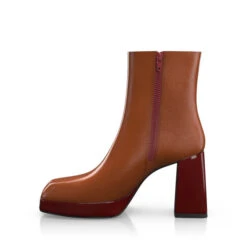 Bottines à Bout Carré, Plateforme Et Talon évasé 49865 -Stripped Boutique 48267 2 0