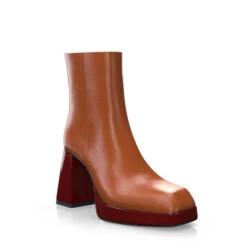 Bottines à Bout Carré, Plateforme Et Talon évasé 49865 -Stripped Boutique 48267 7 0