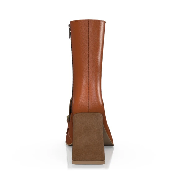 Bottines à Bout Et Talon Carré 51410 5 Bottines à Bout Et Talon Carré 51410 – Image 5