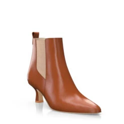 Bottines à Talon Moyen Et Bout Pointu 51641 -Stripped Boutique 50043 7 0