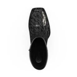 Bottines à Bout Carré, Plateforme Et Talon évasé 51764 -Stripped Boutique 50166 0 top