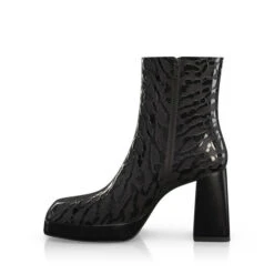 Bottines à Bout Carré, Plateforme Et Talon évasé 51764 -Stripped Boutique 50166 2 0