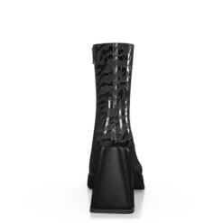 Bottines à Bout Carré, Plateforme Et Talon évasé 51764 -Stripped Boutique 50166 4 0