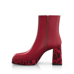 Bottines à Bout Carré, Plateforme Et Talon évasé 51767 -Stripped Boutique 50169 2 0