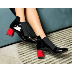 Bottines à Talons Bas Haut De Gamme 32288