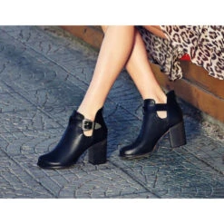 Bottines à Talon Large 4515